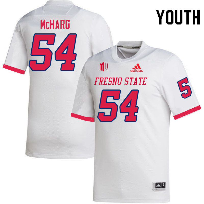 Youth #54 Campbell McHarg Fresno State Bulldogs College Football Jerseys Stitched Sale-White
